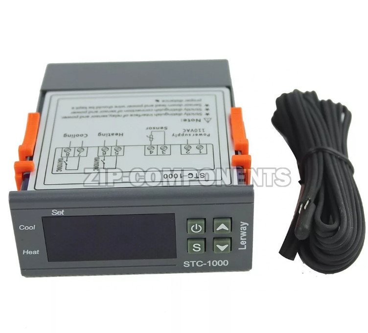 Программируемый контроллер 1 датчика 220V STC-1000